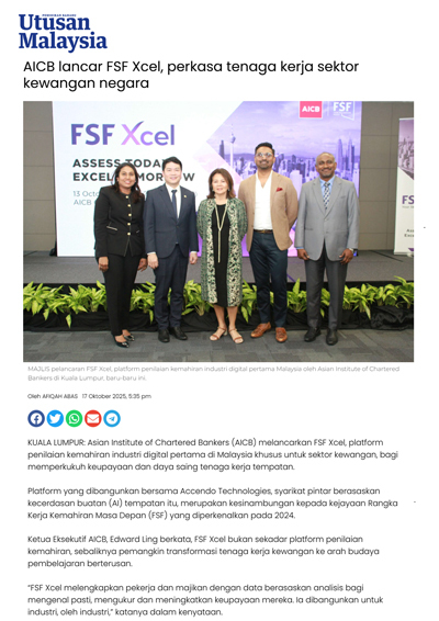 AICB lancar FSF Xcel, perkasa tenaga kerja sektor kewangan negara
